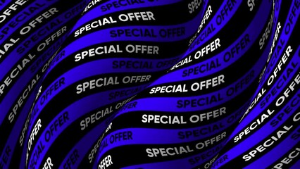 Special Offer Poster. 4 Items. 4 Different Colors. Looped.