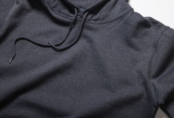 Black sweatshirts with hoodie for logo mockup template