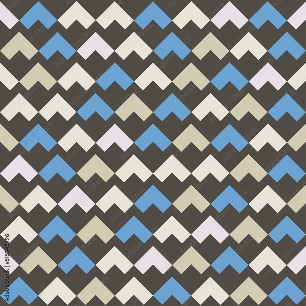 Aufkleber mountains abstract blue-beige. pattern of triangles, stylish seamless pattern. surface printing, dec