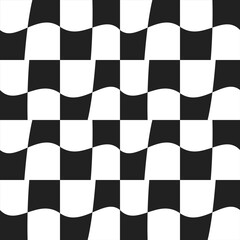 Decoration and print for surfaces, decor decoration. Black and white checkers seamless.