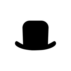 Top hat Icon. Gentleman hat icon isolated on white background