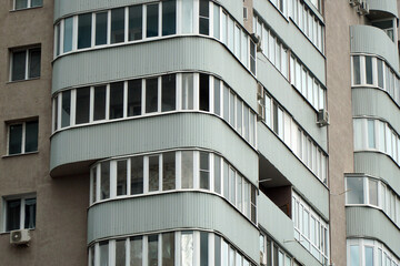 Many Windows on the facade of the house