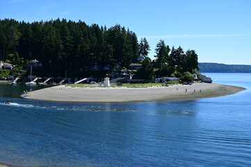 The entrance to Gig Harbor Marina in Washington.