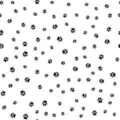 Seamless pattern with petsteps. Vector
