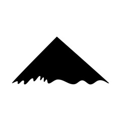 Fototapeta premium Black solid icon for Hilly area