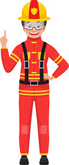 Boy firefighter clipart design illustration