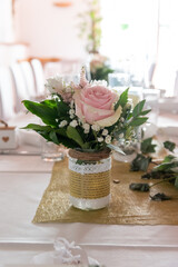 floral bouquet as a table decoartion