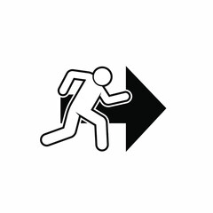 Evacuation Route Icon. Emergency Access Symbol - Vector.