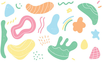 Minimal minimalistic abstract art shape collection banner template vector illustration template