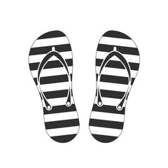 Beach Slippers icon isolated on white background. Summer time concept. Vector illustration. EPS 10.