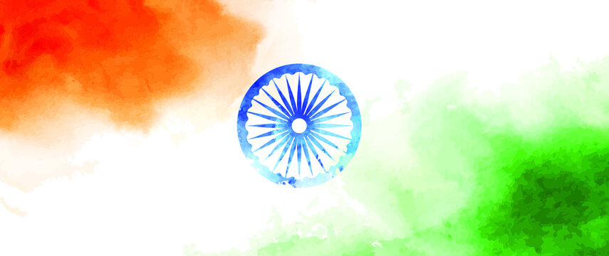 Indian Tricolor flag banner background for independence day.