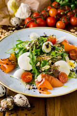 Salad with salmon
