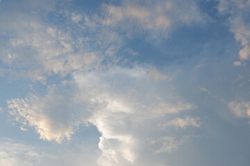 Fototapeta na wymiar A cloud in early sunset