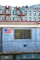 Fototapeta na wymiar Train in Bronx New York 