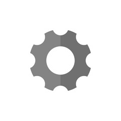 Gear flat grey icon