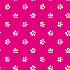 Fototapeta na wymiar Seamless pattern of decorative chamomile flowers on a pink background. Romantic vintage background for textile, fabric, decorative paper on a blue background.