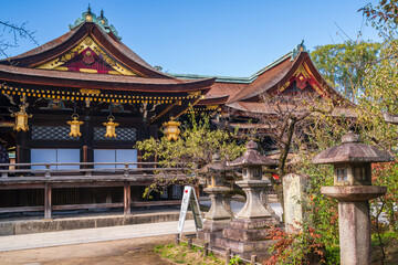 Poet's Festival, Kyoto, Japan. Suika Tenmangu Shrine is dedicated to the Heian period statesman...