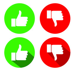 thumb up and down buttons