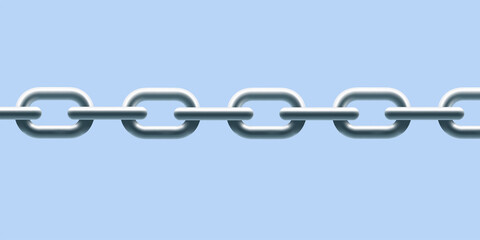 Obraz premium 3d chain illustration, realistic steel metal graphic. Vector illustration