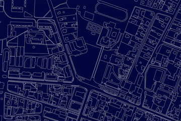 Abstract map. Urban city top view. Vector blueprint.