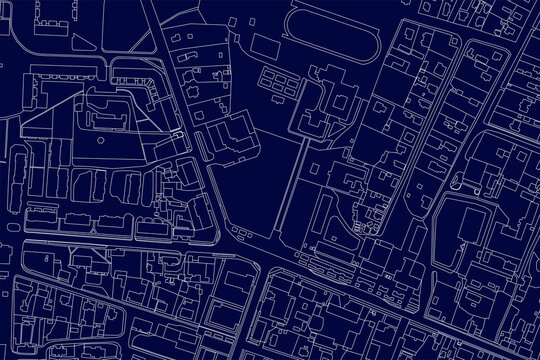 Abstract map. Urban city top view. Vector blueprint.