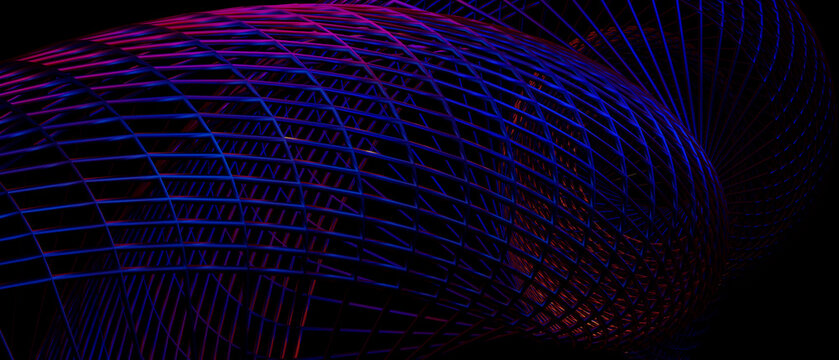 Festive Abstract Twirls Irridescent PurpleBlue Iillustration Background Wallpaper 3D Illustration