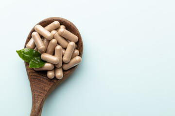 Alternative Medicine. Dietary supplements, vitamins and minerals for vegans and vegetarians.