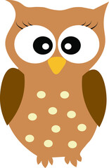 cute owl cartoon vector illustration