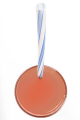 glass of tomato juice isolated on a white background