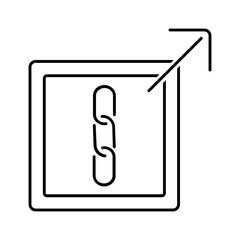 Black line icon for External link