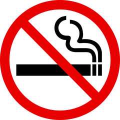 No smoking sign on white background. Cigar, tobacco prohibition logo symbol. Vector illustration image.