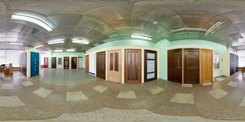 Full spherical 360 degrees seamless panorama in equirectangular projection, panorama in interior...