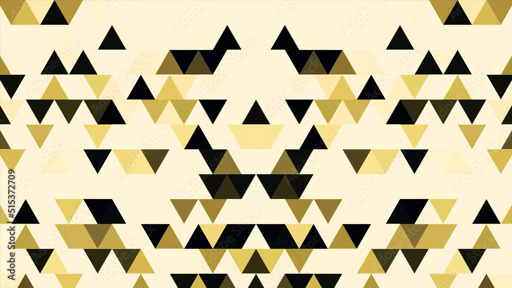 Poster minimal background of colorful moving triangles background. triangles abstract background animation 