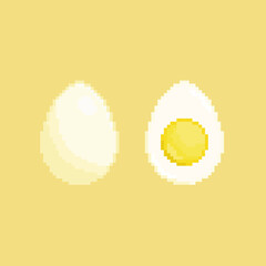 Egg vector icon. Pixel art. 8 bit logo for game. eps10