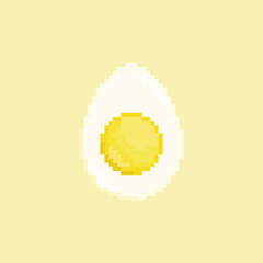 Egg vector icon. Pixel art. 8 bit logo for game. eps10