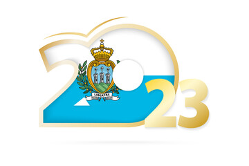 Year 2023 with San Marino Flag pattern.
