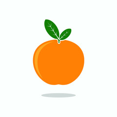 Orange Fruit Icon. Fresh Natural Product Symbol  - Vector.