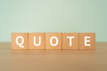 引用のイメージ｜「QUOTE」と書かれたブロック
