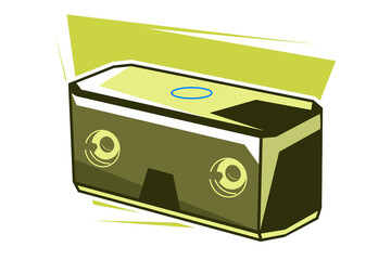 Obraz premium simple speaker isolated on white background. Audio music isolation. Speaker music vector illustration. 