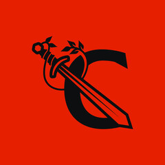 Sword Alphabet C Logo