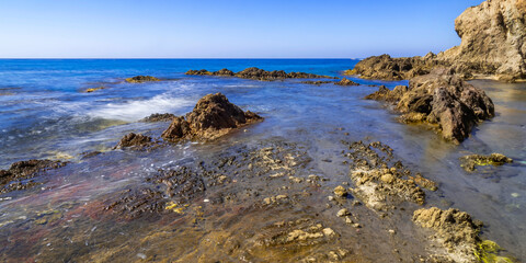 El Dedo Reef, Cabo de Gata-Níjar Natural Park, UNESCO Biosphere Reserve, Hot Desert Climate Region, Almería, Andalucía, Spain, Europe