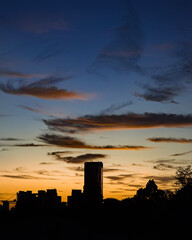 Naklejka premium sunset in the city