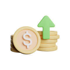 Money Growth 3D Rending Illustration Photo HD