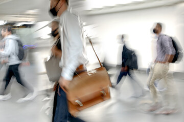 group of business people in the street