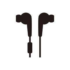 Earbuds headphone icon. Music sign. Graph symbol for music and sound web site and apps design, logo,