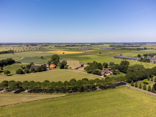 Reformed Congregation Church Vluchtheuvelkerk in Homoet in the Netherlands, Aerial