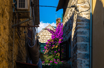 Window in the Town of Kaštel Sućurac, Croatia
