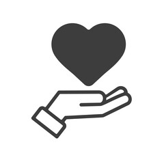 ハートを持っている人の手のイラスト - 好き･思いやり･健康のイメージ素材
