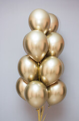 golden christmas balls