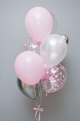 pink and white balloons